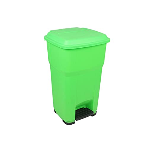Poubelle extérieure plastique à pédale grise et grand conteneur