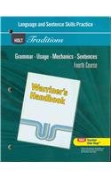 Paperback Holt Traditions Warriner's Handbook: Language and Sentence Skills Practice Fourth Course Grade 10 Fourth Course Book