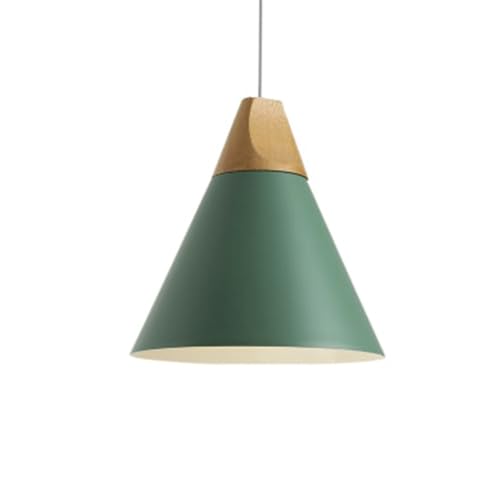 Abat-jour décoratif créatif E27 suspension conique bois pour illuminer la chambre d'enfant