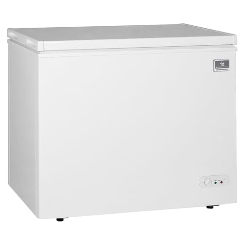 Image of Kelvinator KCCF073WS 7 Cu Ft Commercial Chest Freezer with Heavy Duty Storage Basket for Frozen Food | 22-1 /8 inchW x 32-1 /2 inchH x 37-13 /16 inchD, Sealed Cabinet Interior, White Exterior, 115v (-15F to 10F)