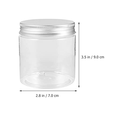 MAGICLULU Mini Reusable Reusable Reusable Jars 6 Pack 8.5Oz Portable Food Storage Containers with Clear Wide Mouth and Silver Aluminum Lids for Jam Honey Candy Dry Goods - Image 3