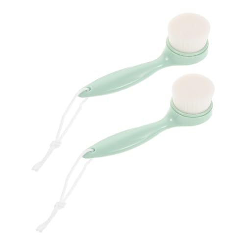 FOYTOKI 2 Pack Soft Face Brush Manual Facial Cleansing Brush for Face Gentle Cleansing Tool for Makeup Removal