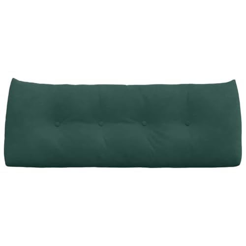 Coussin dossier de lit en velours vert pour vos soirées lecture