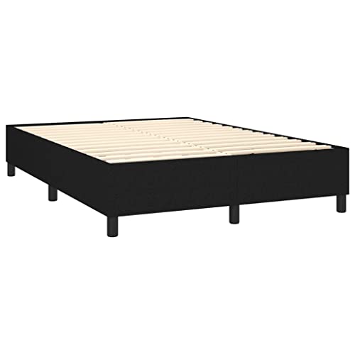 Mimdixy Bettrahmen Doppelbettgestell Funktionsbett,Boxspringbett mit Matratze & LED Schwarz 140x200 cm Stoff,Bett Für Schlafzimmer Und Wohnzimmer,Modern,Einfache Montage – Bild 7