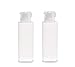 Lot de 2 flacons vides à remplir en plastique transparent - 400 ml - Pour shampooing, gel douche, après-shampoing, échantillon - Pour voyage, maison