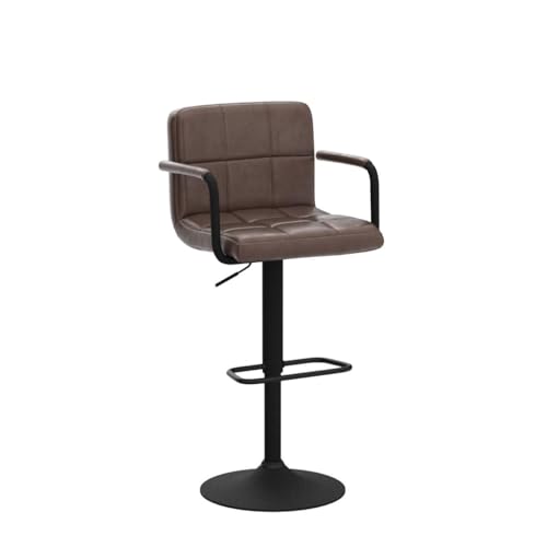 Furnilivingbarstoolssetof2withbackrestmodernsquarepuleatherchairswitharmrestadjustablekitchencounterbarstoolsforkitchendiningpubcafeblackbrown  Urban Country Home Decor Furniliving bar stools set of 2 with backrest modern square pu leather chairs with armrest adjustable kitchen counter barstools for kitchen dining pub cafe blackbrown  urban country home decor