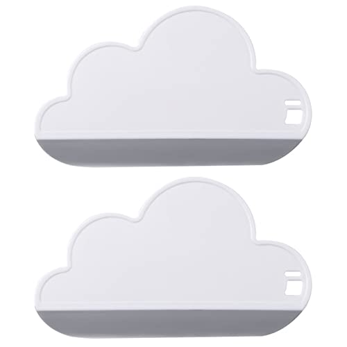 Valink Raclette à eau légère et flexible en forme de nuage pour miroir de salle de bain, mini essuie-glace en verre, blanc