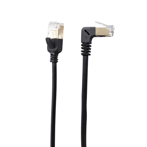 Cable Ethernet Cat8 de ángulo recto 10 ft miniatura 1
