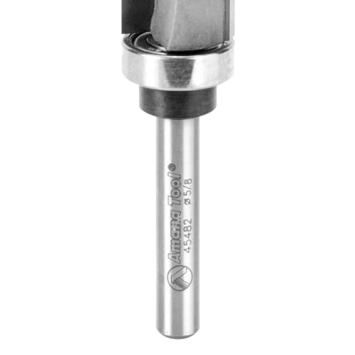 Image of Amana Tool - 45482 Carbide Tipped Flush Trim Plunge Template 5 /8 Dia x 1 /2 x 1 /4 inch Shan