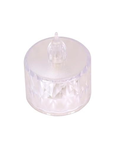 Image of Homesake Crystal Tealight Candle Diya, Candle Lights (1.5 inch 3.1 inch) for Decor, Flickering Flameless Pooja, Home Decor Festive Decor, Table, Gifts, Decorations for Home Set of 4