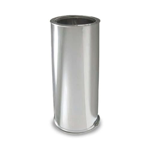 CAEXVEN Tubo de Doble Pared Aislado Anticondensación en Acero Inoxidable Longitud 1 m - Serie Modular Aislada - 150 mm