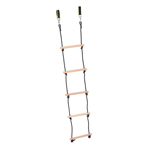Garneck Wooden Climbing Rope Ladder Kids Climbing Ladder Accessories Equipment Easy Assembly