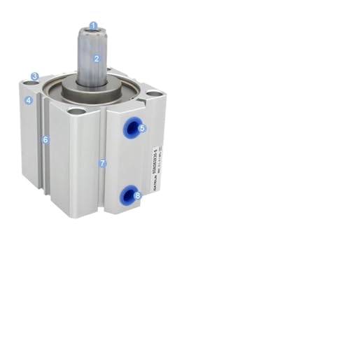 Vérin compact double tige SDAD32 pneumatique pour guidage industriel précis - 3