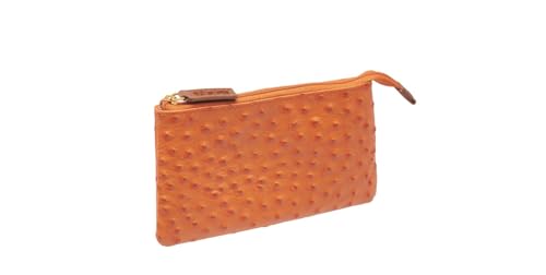 Gun Tote'n Mamas Leather RFID Zipper Wallet Pouch, Orange
