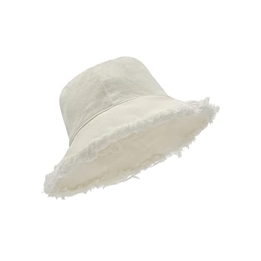 Zylioo XXL/3XL Distressed Bucket Sun Hats for Large Heads, Sun Protection Fringe Golf Hat Beige
