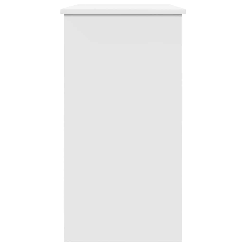 Scrivania bianca 80 x 40 x 75 cm, materiale in legno, spaziosa superficie di lavoro, ideale per casa, ufficio, giochi, cameretta dei bambini, con spazio di archiviazione
