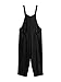 Verdusa Women's Sleeveless Straps Pockets Plaid Culotte Jumpsuit Overalls Black M