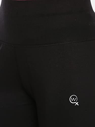Image of Macrowoman W-Series Active Yoga Tights for Women in Poly Cotton Stretch with High Waist & Pocket for Yoga & Cycling