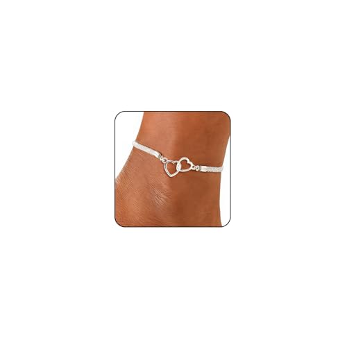 Image of Sora Tuki Ankle Bracelets for Women Waterproof Butterfly Heart Cross Anklets for Women Tennis Rhinestone Anklet Bracelet Large Plus Size Anklets Big Ankle Beach Summer Foot Jewelry