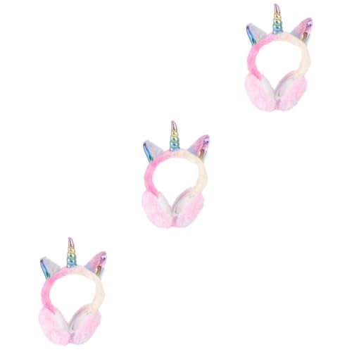 Orejeras de unicornio SOIMISS pack de 3 piezas de peluche para invierno