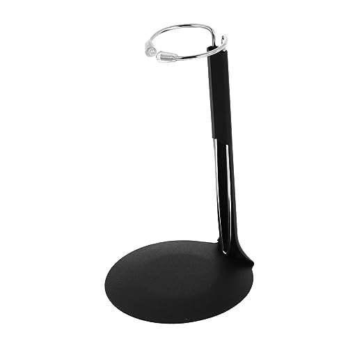 Hemoton Doll Bracket Alloy Display Rack for Toy Showcase Sturdy Soldier Display Stand Black 6-fold C-Type for Boys and Girls' Room