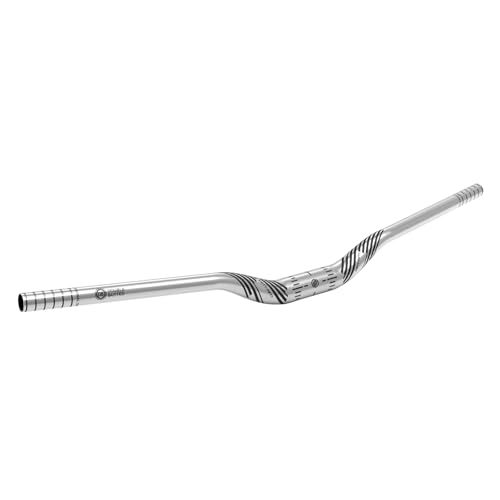 Image of FIFTY-FIFTY Mountain Bike Riser Handlebar, Aluminum Alloy MTB Handlebar, 31.8mm Diameter, 780mm Wide Bicycle Bar (Silver, 35mm Rise)