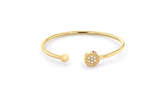 Tommy Hilfiger Jewelry Offenes Bangles Armband für Damen aus Edelstahl mit...