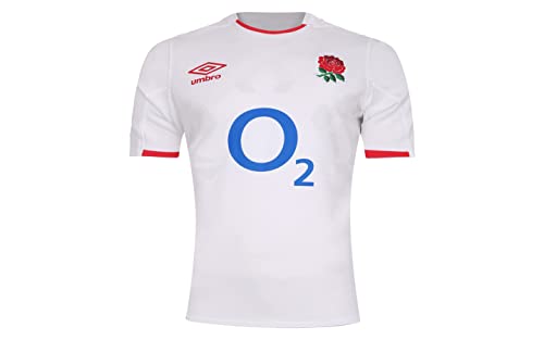 Umbro England RFU Men's Home Pro Rugby Jersey, White Large