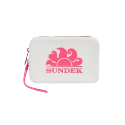 Sundek Mini Pochette in gomma con logo AW748ABSL100 Small Necessai 00602 Bianco Bianco/TU