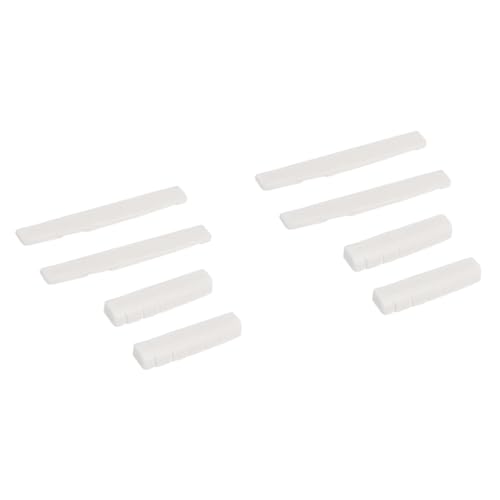 Abaodam 4 Sets Bone Guitar Saddle Nut Bridge Replacement for Acoustic Guitar Easy Install