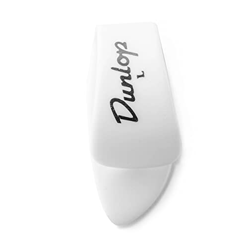 Onglets de pouce Dunlop 9003 blancs taille large pour guitare folk et acoustique