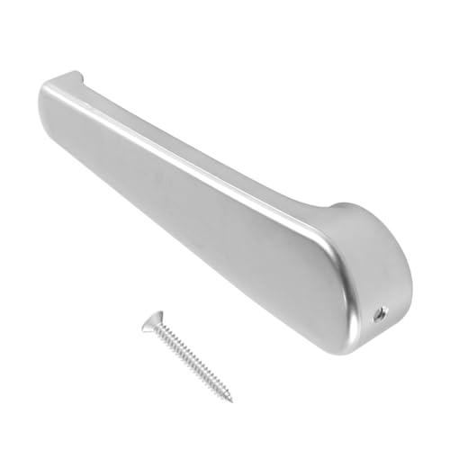 Hoite Tirador para puerta de baño (orificio de 7 mm, para caravanas y autocaravanas), con tornillo de fijación (plateado)