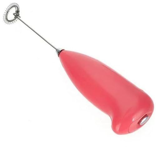 Milk Frother Electric Foam Maker for Ultra Premium Handheld Lattes - Whisk Drink Mixer Former with Stainless Steel Milk-Shake Maker Coffee, Cappuccino, Frappe, Hot Chocolate (Egg-Beat-Pnk)