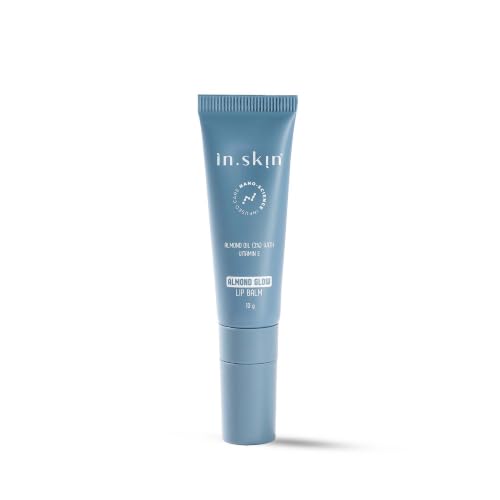 Image of Almond Glow Lip Balm with SPF 40 PA+++ | Hydrating & Plumping Lip Care | Almond Oil & Vitamin E | Repairs Dry, Chapped & Dark Lips | Paraben-Free (10 gm)