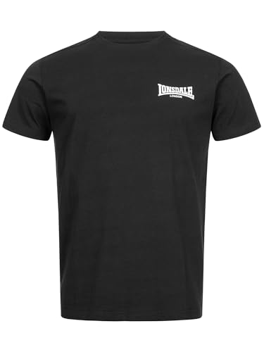 Lonsdale Elmdon Camiseta, Negro, L Hombres