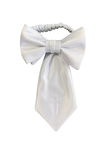 Boys Communion Armband White Embroidered Religious Cross, Boys (Boys)