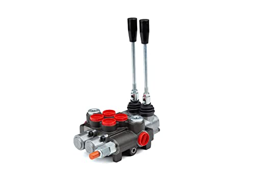 Chief G Series P40 Hydraulic Directional Control Valve - 4-Way 3-Pos Hydraulic Tandem Center Valve - Hydraulic Valve Control - 2 Spool 10 GPM 3625 PSI Inlet/Outlet SAE 8/SAE 10, 9.4 lb, 220907