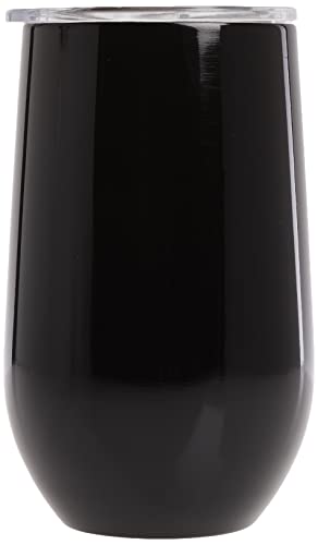 Image of Spoontiques 16951 Batman Logo Stainless Tumbler, One Size, Black