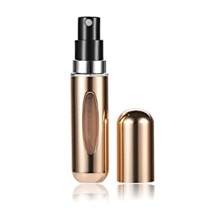 Hunky Dory 5ml Gold Portable Mini Perfume Refillable Atomizer Container, Portable Perfume Spray Bottle, Travel Scent Pump Case Fragrance Empty Spray Bottle for Travelling and Beauty Use.-image-32