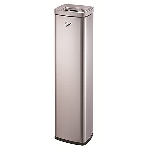 LOHXA Trash Cans Free Standing Stainless Steel Outdoor Metal Rubbish Bin Cigarette Ashtray Stand Standing Ashtray Bin/Color2/85 * 18 * 22Cm