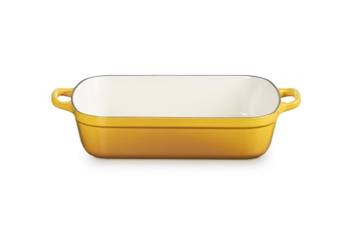 Image of Le Creuset Enameled Cast Iron Rectangular Roaster, 5.25 qt., Nectar | 5.25 qt. (9.8 inch x 13 inch)