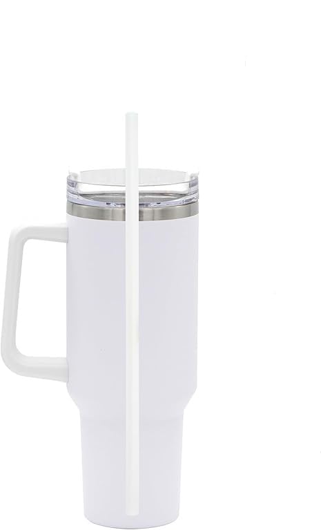 R RUNILEX Stainless Steel Double Vacuum Insulated Leak-Proof Hot and Cold Tumbler with Lid and Straw - 1200 ML for Home|| Office || Gym || Gifting|| Travelling || White