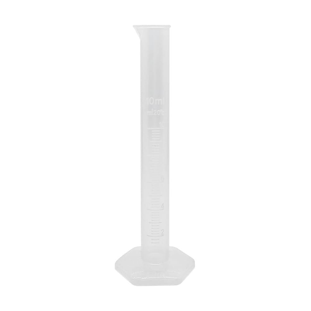 transparenter Messzylinder mit Skala, Kunststoff-Messzylinder mit sechseckiger Basis, 10–2000 ml(10ml)