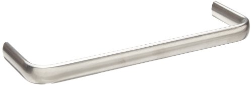 Image of Stainless Steel 303 Pull Handle with Threaded Holes, Oval Grip, Clear Passivate Finish, 6 inch Center-to-Center, 1-3 /4 inch Projection, 5 /8 inch x 9 /32 inch Grip Size, 10-32 Thread (Pack of 1)