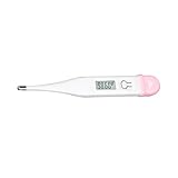 MABIS Basal Thermometer, Digital BBT Thermometer, Basal Body Temperature Thermometer For Natural Family Planning, White and Pink
