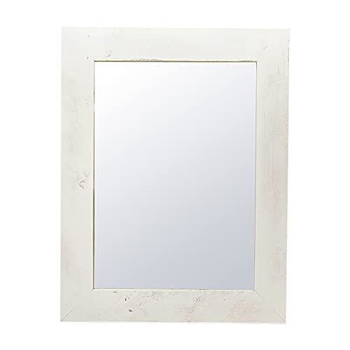 Drakestone Designs Barnwood Bathroom Vanity Mirror, White Wash, 24" x 31"