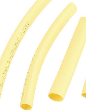 350 Pcs 3 Sizes Polyolefin Heat Shrink Tubing Cable Sleeve Yellow