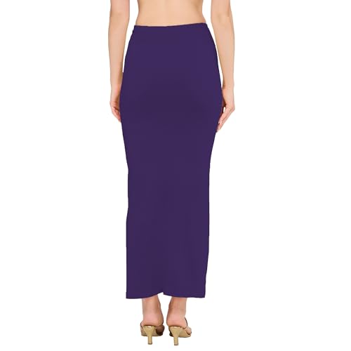 Image of DESI GIRL Cotton Lycra Stretchable Saree Shapewear Petticoat with Drawstring for Women | Fishcut Saree Petticoat with Side Slit for Easy Movement | Saree Shaper | Long inskirt