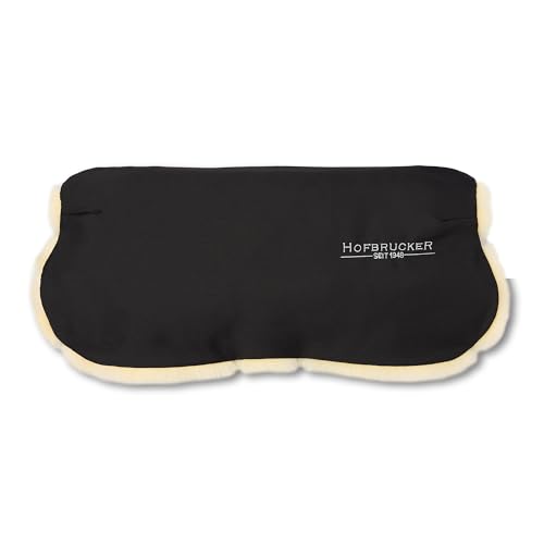 Hofbrucker Handwärmer, Handmuff aus echtem Lammfell für Kinderwagen, Buggy, Sportwagen, warme Handschuhe, wasserabweisend, windabweisend, Farbe: schwarz