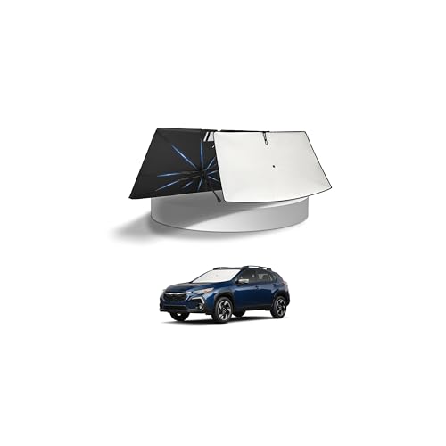 Image of KUST Sun Shade Umbrella for 【2013-2026 Subaru Crosstrek Wagon】 | Custom Fit Windshield Sunshade | Foldable Sunshade with Bendable Handle | Blocks Heat & UV Rays Keep Car Cool Sunshield
